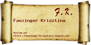 Faszinger Krisztina névjegykártya